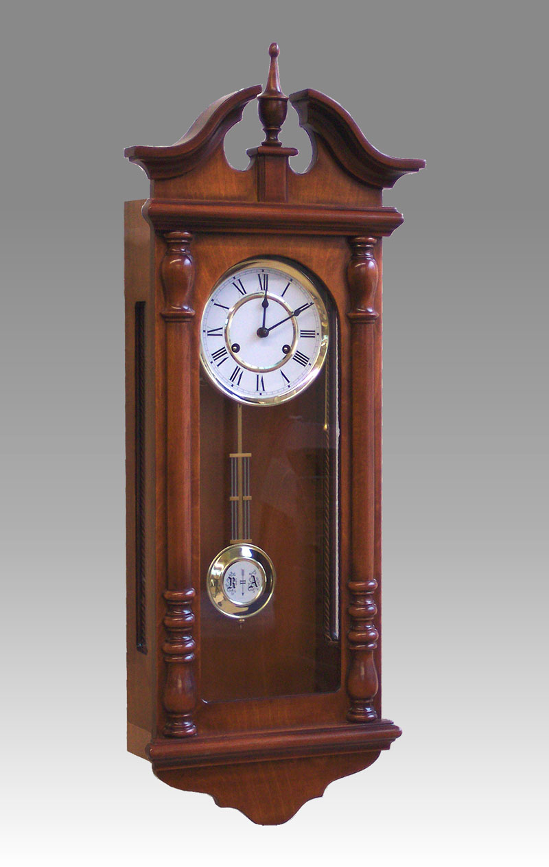 Regulator-Vienna- clock Art.431/1 walnut - Westminster melody on rod gong